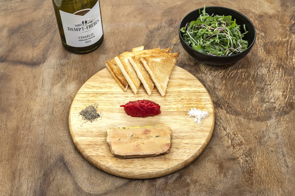 Foie gras served at Bouchon Wine Bar